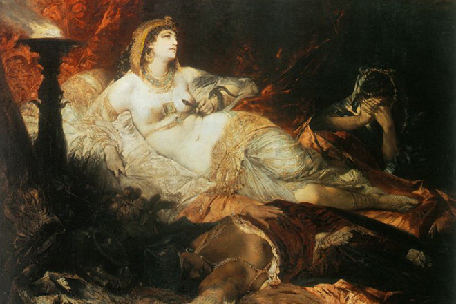 Смерть Клеопатры. Художник Ганс Макарт, 1875 год