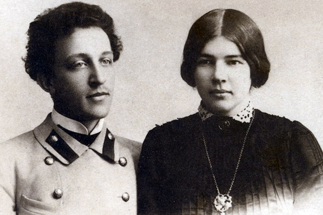 Александр Блок с женой Людмилой Менделеевой