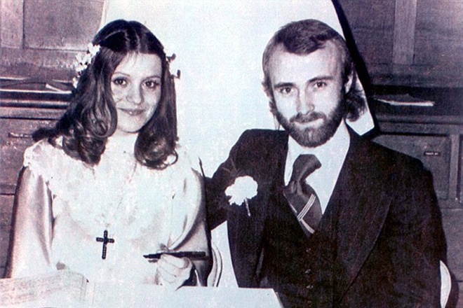 Фил Коллинз и его первая жена Андреа Берторелли