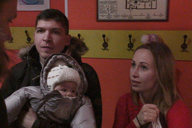 Михалина Лысова с мужем и ребенком