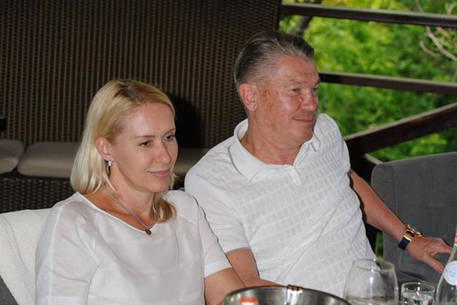 Олег Блохин и его жена Анжела