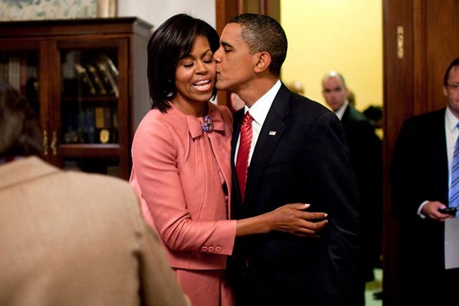 Мишель Обама и ее муж Барак Обама