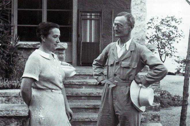 Герман Гессе и его третья жена Нинон Ауслендер