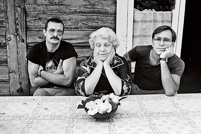 Наталья Кончаловская и ее дети Никита и Андрей