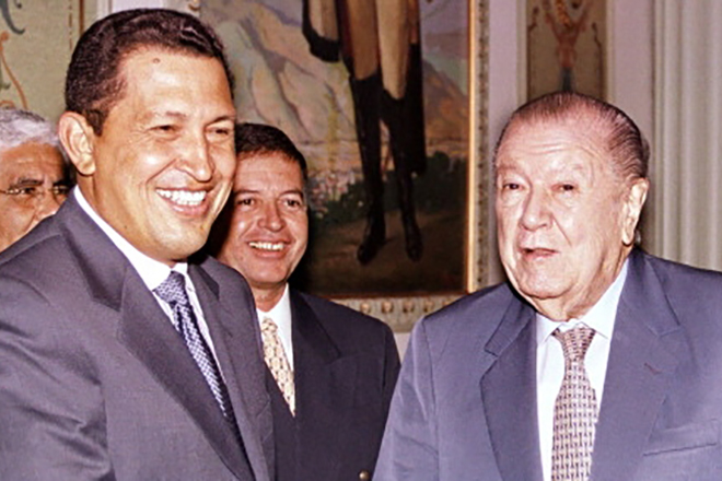 Уго Чавес и Рафаэль Кальдера