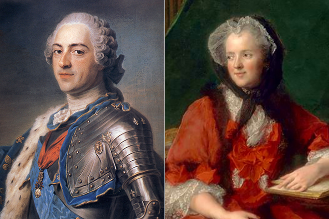 Людовик XV и его жена Мария Лещинская