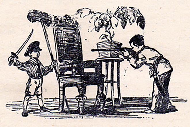 Иллюстрация к книге Льва Кассиля «Кондуит и Швамбрания»