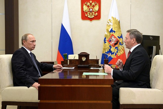 Владимир Путин и Олег Королев