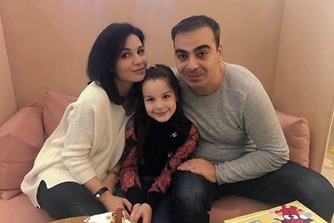 Дато Худжадзе и его бывшая жена с дочерью
