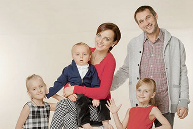 Маша Макарова с семьей