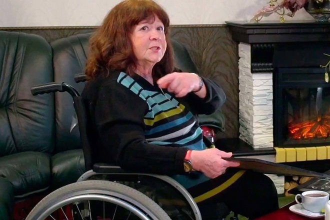 Тамара Дегтярева в инвалидном кресле