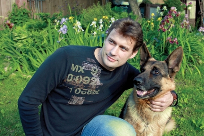 Александр Волков и его собака Рой