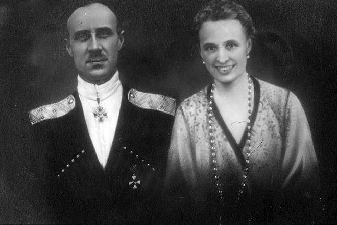 Петр Врангель с женой