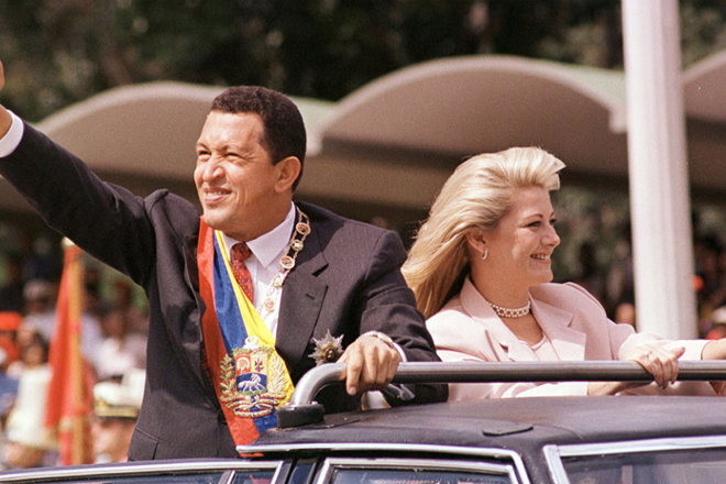 Уго Чавес и его жена Марисабель