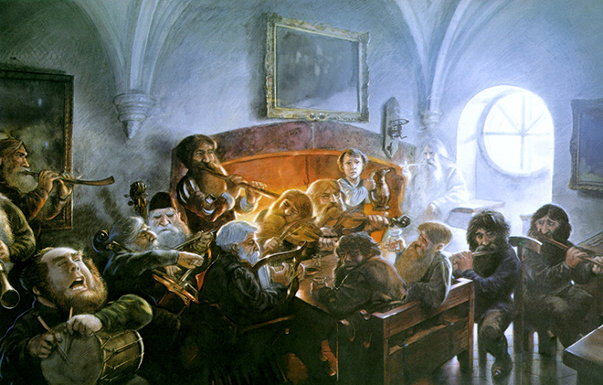Иллюстрация к книге Джона Толкина «Хоббит, или Туда и обратно»