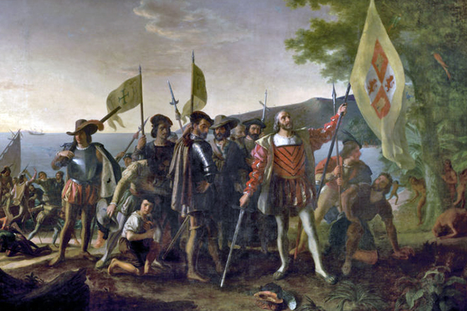 Христофор Колумб пребывает в Америку