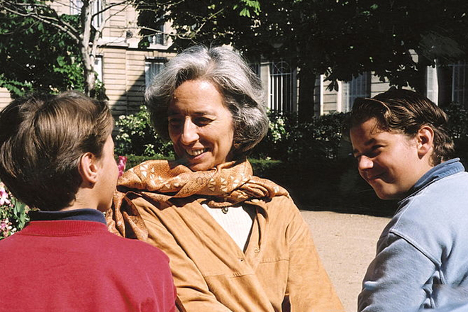 Кристин Лагард с детьми