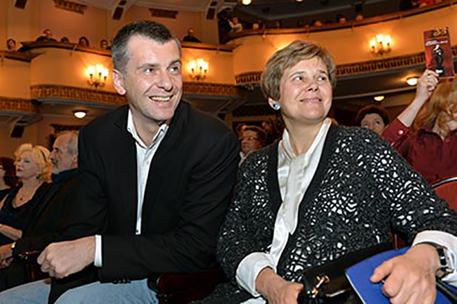 Михаил Прохоров с сестрой Ириной