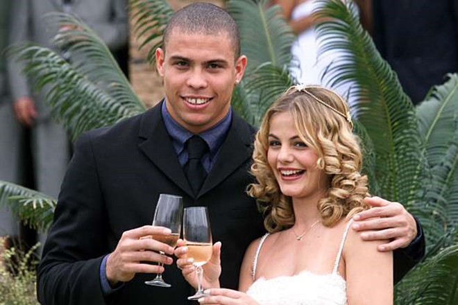 Роналдо и его жена Милена Домингес