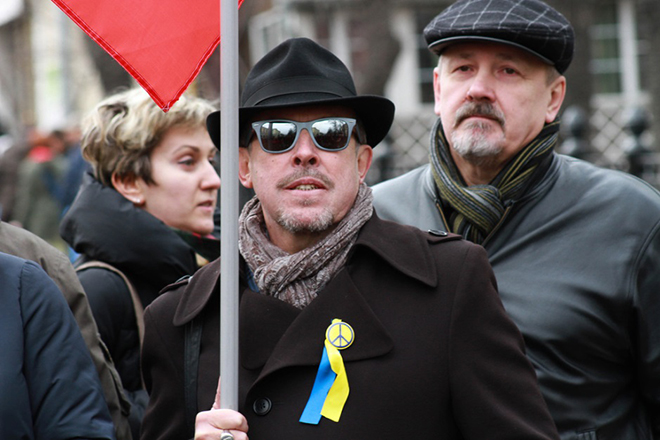 Андрей Макаревич на митинге в поддержку Украины
