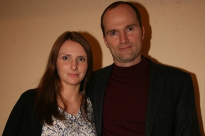 Егор Баринов с женой