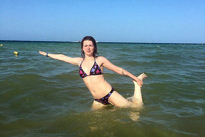 Юлия Скрипаль на пляже