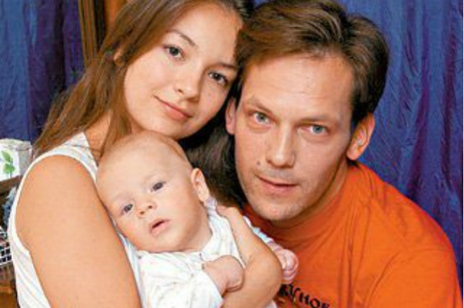 Ольга Павловец с первым мужем Дмитрием Щербиной и сыном Прохором