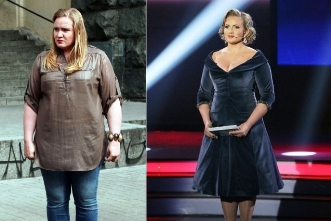 Олеся Жураковская до и после похудения