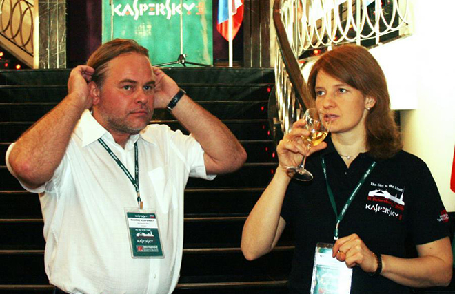 Евгений Касперский с женой Натальей