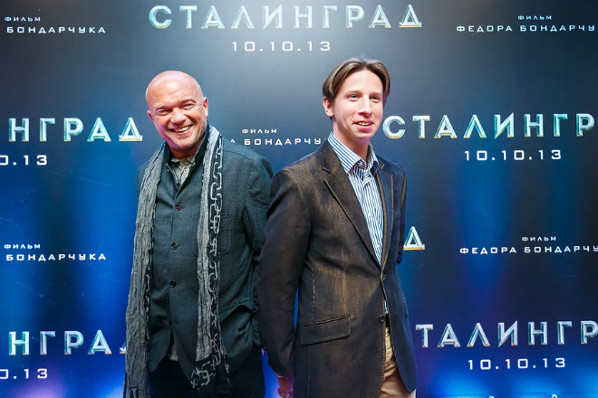 Дмитрий Лысенков и Андрей Смоляков на премьере фильма 