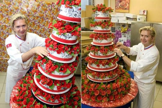 Александр Селезнёв и его торт с розами