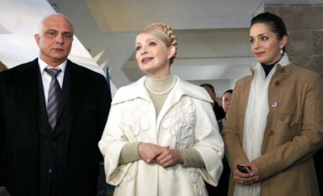Юлия Тимошенко с мужем и дочерью Евгенией