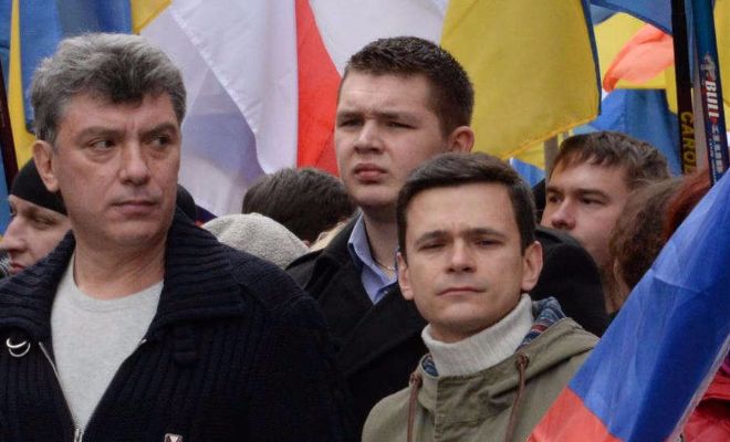 Борис Немцов на марше Мира