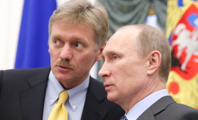 Владимир Путин и Дмитрий Песков 