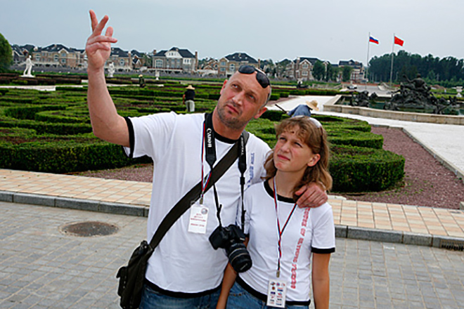 Полина Куценко с отцом Гошей Куценко