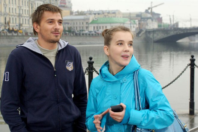 Петр Кислов и Людмила Свитова на съемках фильма 