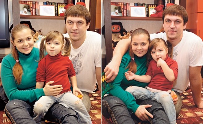 Ирина Пегова и Дмитрий Орлов с дочерью
