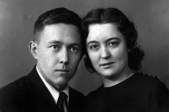 Александр Солженицын с женой