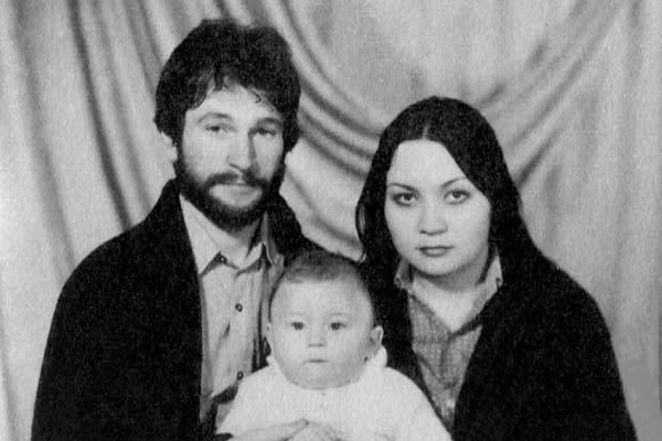 Игорь Тальков с женой Татьяной и сыном Игорем
