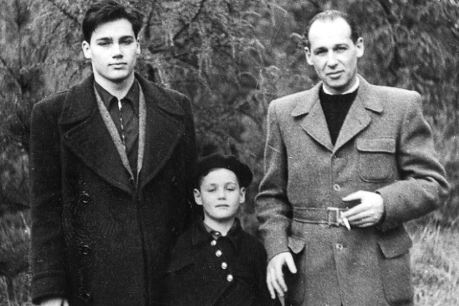 Владимир Познер с отцом и младшим братом