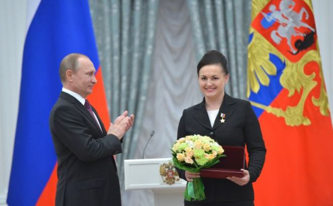 Владимир Путин и Елена Серова