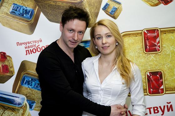Актер Владимир Жеребцов с женой Анастасией Паниной