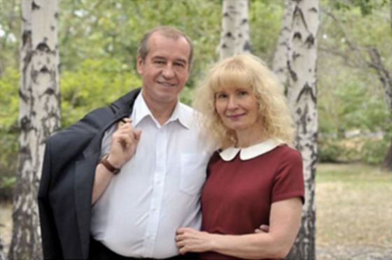 Губернатор Иркутской области Сергей Левченко с женой