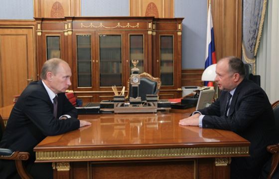 Владимир Лисин и Владимир Путин