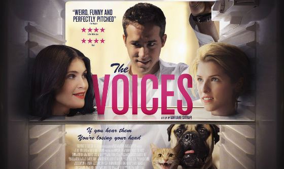 Постер фильма «Голоса» с Анной Кендрик и Райаном Рейнольдсом
