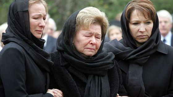 Вдова и дети на похоронах Бориса Ельцина