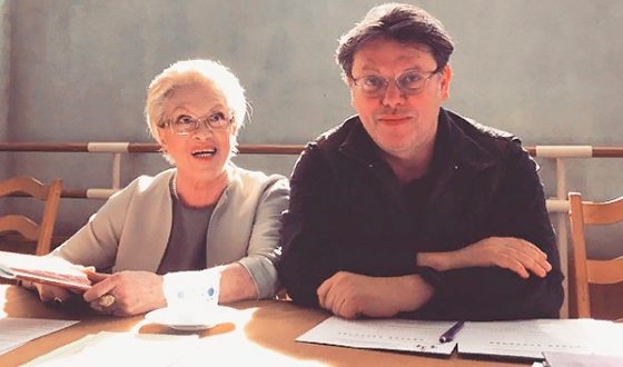 Валерий Тодоровский и Алиса Фрейндлих на съемках картины «Большой»