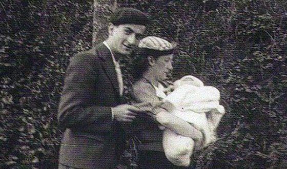 Луи Де Фюнес с первой женой и сыном