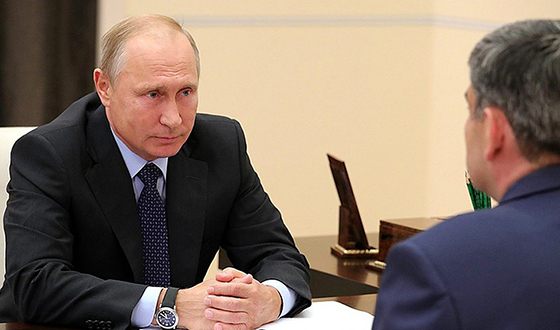Казбек Коков на встрече с Владимиром Путиным