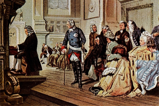 Иоганн Себастьян Бах играет королю Фридриху II